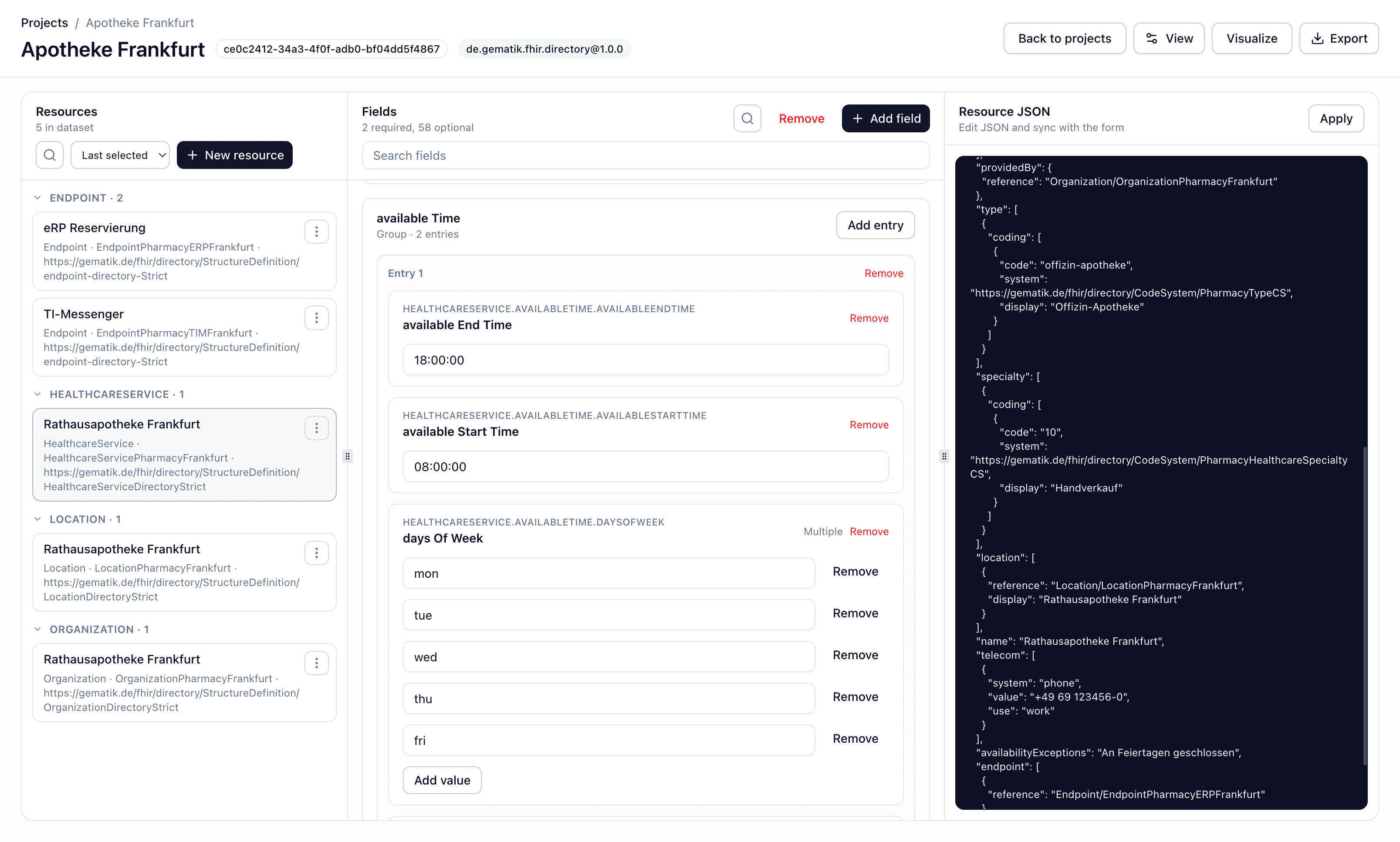 Command-Flows im Header